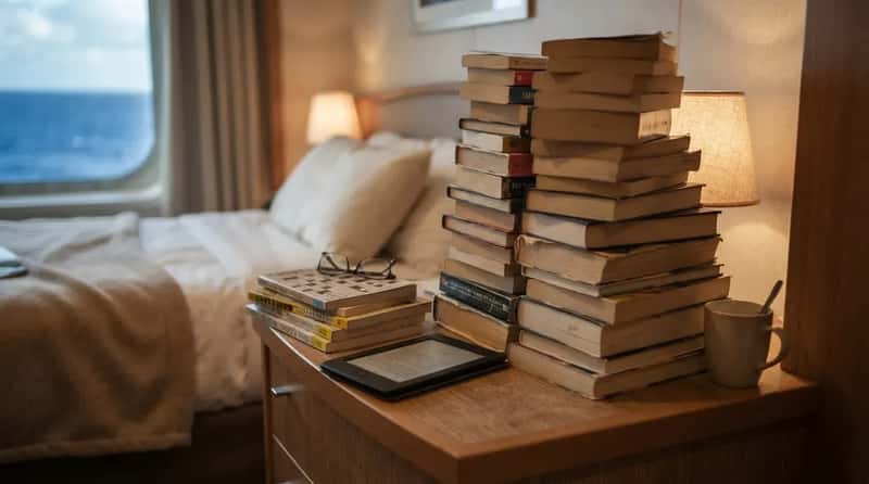 #22 - The Stack of Paperbacks That Fills the Nightstand (Image Credits: Gemini)