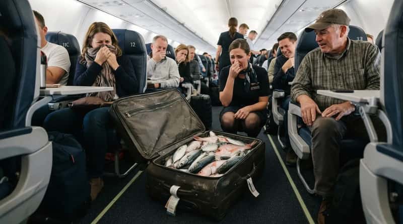 #19 - The Suitcase That Smelled Like a Fish Market (Image Credits: Gemini)