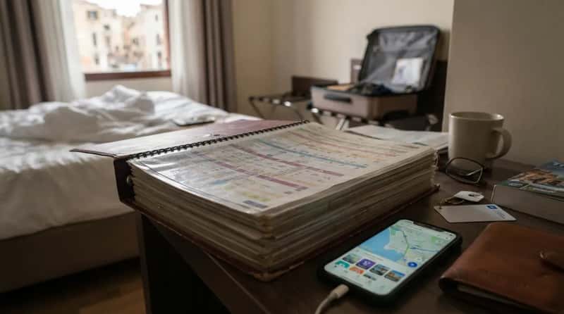 15. The Laminated Itinerary Binder Nobody Opens After Hour One (Image Credits: Gemini)