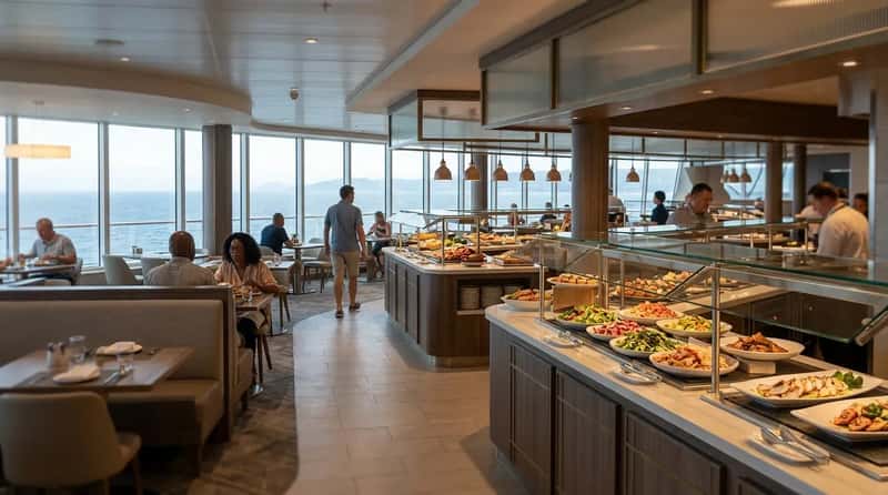 #13 - Celebrity Oceanview Cafe: The Premium Buffet That Stays Calmer (Image Credits: Gemini)