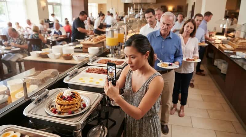 #8 - The Buffet Influencer Blocking the Line (Image Credits: Gemini)