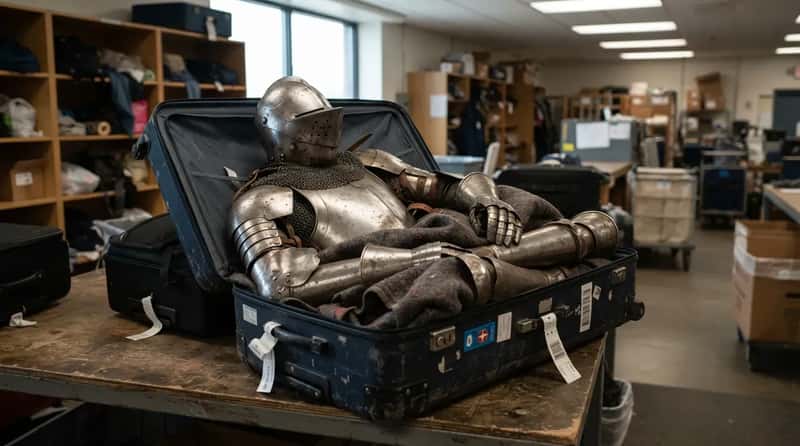 11. A Full Suit of Armor Packed in Checked Luggage (Image Credits: Gemini)
