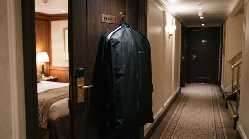 #15 - Garment Bags on a Ship Where Formal Night Still Means Formal (Image Credits: Gemini)