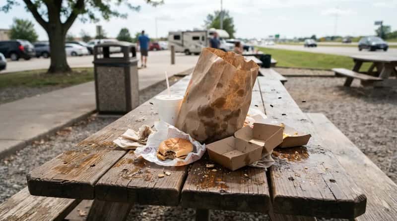 #13 - Abandoned Fast-Food Bags on the Table (Image Credits: Gemini)