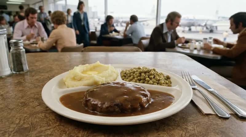 #20 - Salisbury Steak Swimming in Canned Gravy Was a Lunch Staple (Image Credits: Gemini)