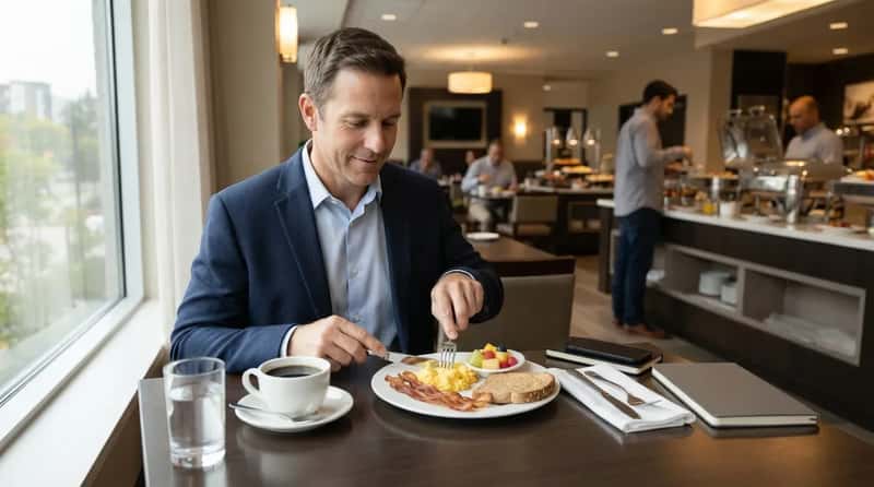 4. They Never Overload on the Free Breakfast Just Because It's Free (Image Credits: Gemini)