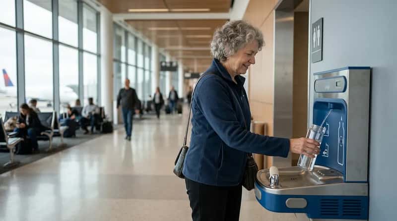 4. Water Refill Stations Are Hiding in Plain Sight (Image Credits: Gemini)