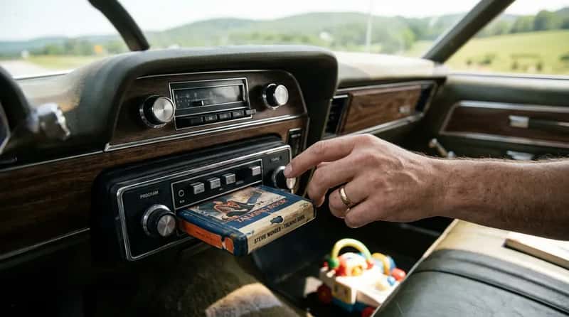 #14 - Using the 8-Track Player as the Family DJ (Image Credits: Gemini)