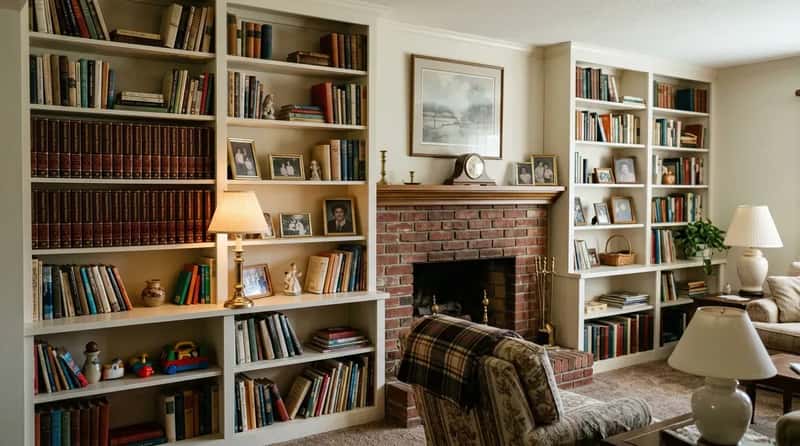 #6 - Built-In Bookshelves (Image Credits: Gemini)
