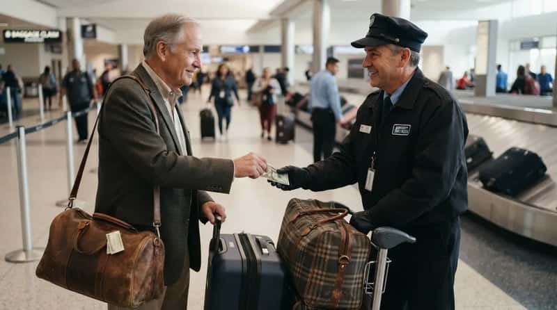 #3 - They Tip Cash to Gate Agents, Porters, and Drivers, Even When It's Not Expected (Image Credits: Gemini)