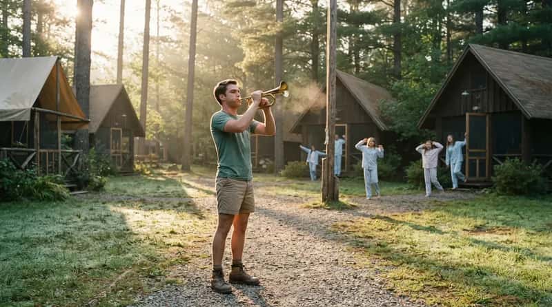 #4 - Camp Mornings Started With a Bugle, Not a Phone Alarm (Image Credits: Gemini)