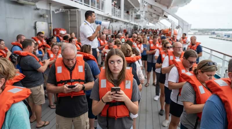 #9 - Rolling Your Eyes Through the Mandatory Muster Drill (Image Credits: Gemini)