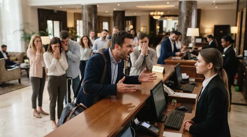 #1 - Yelling About the Price in Front of a Full Lobby (Image Credits: Gemini)
