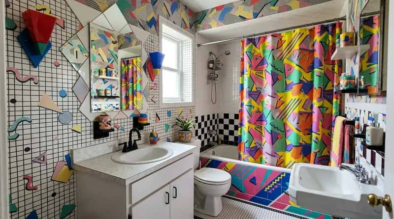 #11 - Geometric Patterns Everywhere (The Memphis Milano Effect) (Image Credits: Gemini)