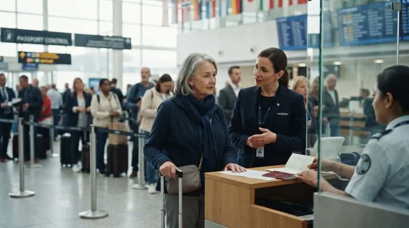 #13 - A Calm Human Steps In at Immigration (Image Credits: Gemini)