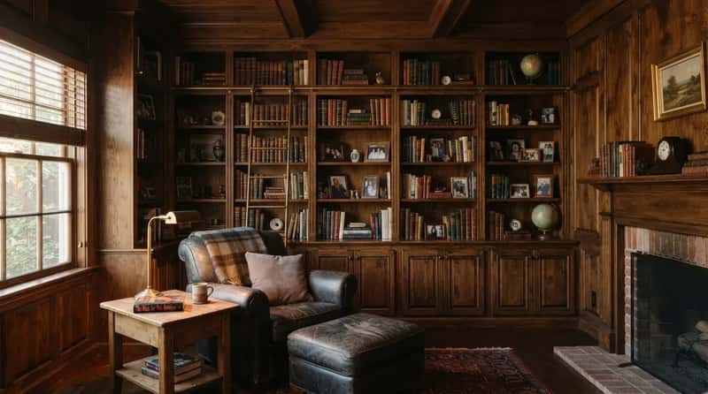 #6 - Built-In Bookshelves That Made a Den Feel Like a Retreat (Image Credits: Gemini)