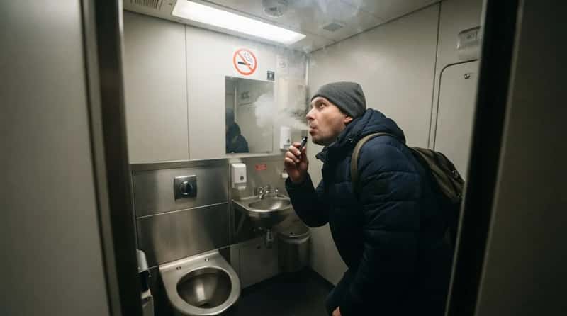 #7 - Sneaking a Smoke or a Vape in the Toilet (Image Credits: Gemini)