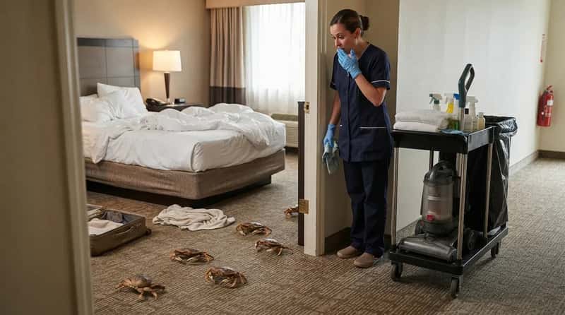 #9 - Live Crabs Left in a Hotel Room (Image Credits: Gemini)