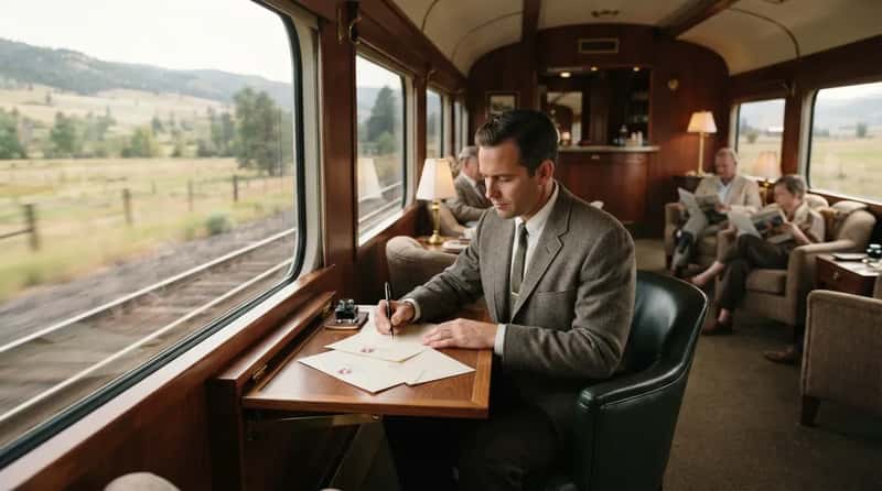 15. Free Stationery Waited in the Lounge Car (Image Credits: Gemini)