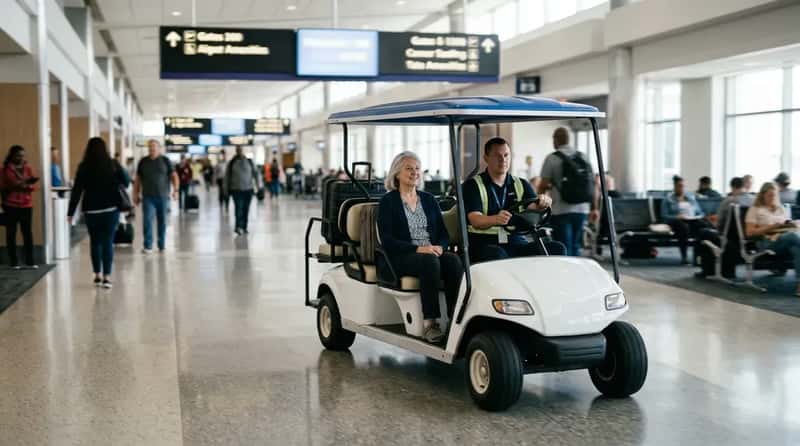 #9 - Arranging Electric Cart Rides Through the Terminal (Image Credits: Gemini)