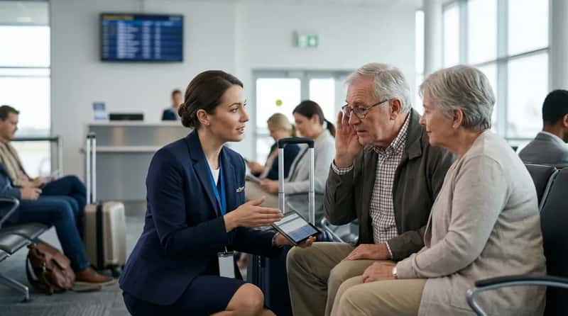 #7 - Personally Relaying Flight Updates to Passengers With Hearing Difficulty (Image Credits: Gemini)