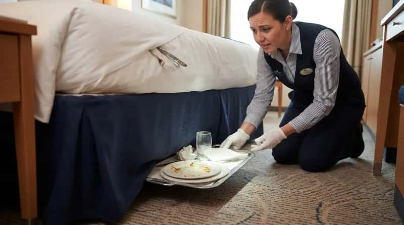 #13 - The Room-Service Tray Shoved Under the Bed (Image Credits: Gemini)
