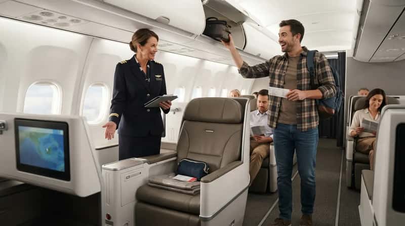 #25 - The Oversold-Flight Bump That Sends Strangers to First Class (Image Credits: Gemini)