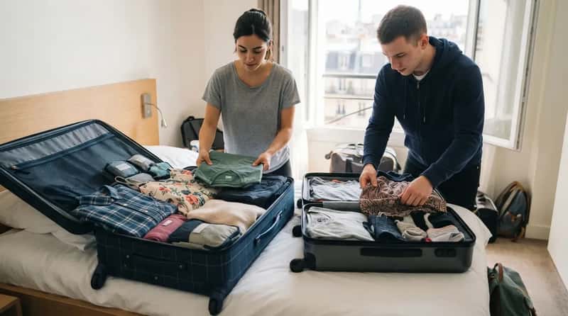 #7 - Splitting Outfits Across Multiple Bags When Traveling With Others (Image Credits: Gemini)
