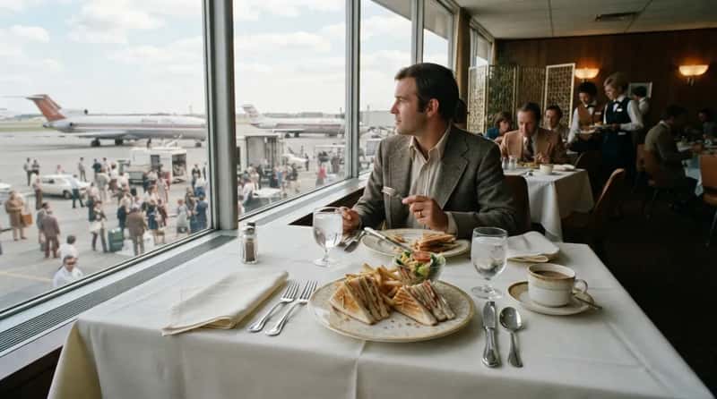 #3 - Full China and Linen Table Service Was Standard, Even for a Quick Layover (Image Credits: Gemini)