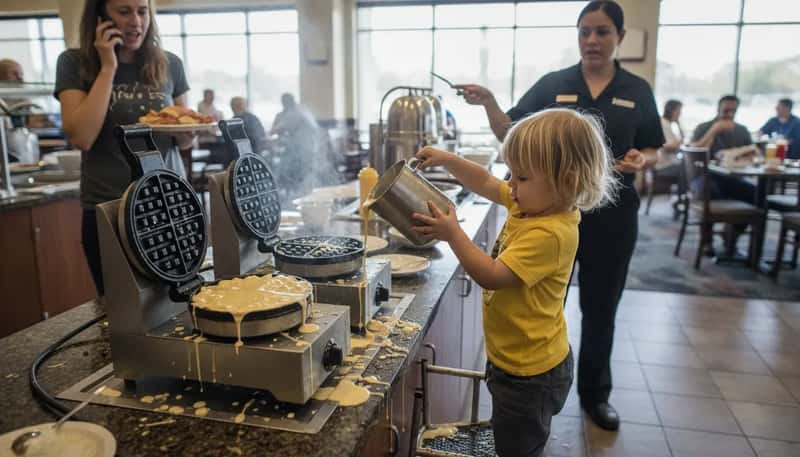 #22 - The Waffle-Iron Toddler Left Unsupervised (Image Credits: Gemini)