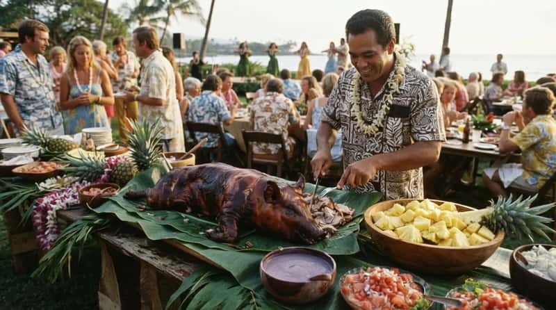 #5 - Roast Pig and Fresh Pineapple at a Hawaiian Luau (Image Credits: Gemini)