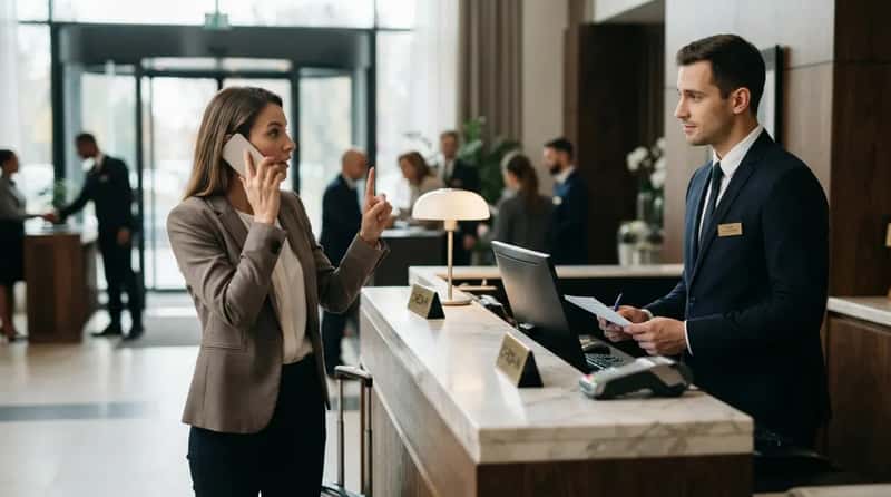 #17 - Whether You're Still on the Phone While Trying to Check In (Image Credits: Gemini)