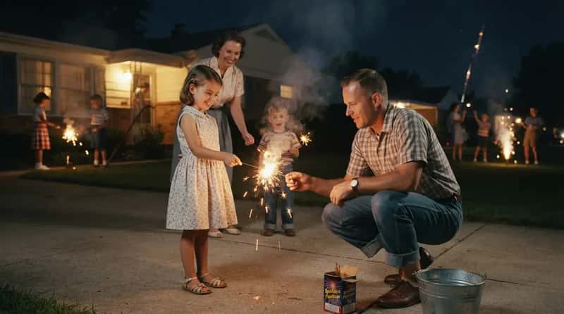 #14 - Backyard Fireworks Lit by Dad, No Permit Required (Image Credits: Gemini)