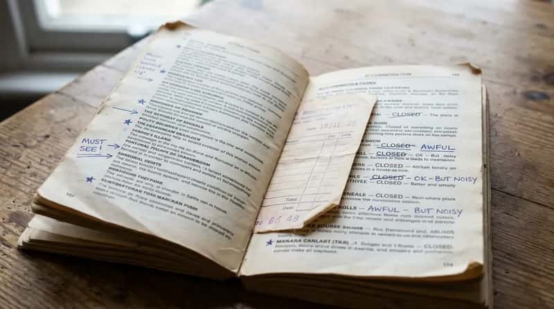 #5 - Annotated Travel Guidebooks With Handwritten Notes (Image Credits: Gemini)