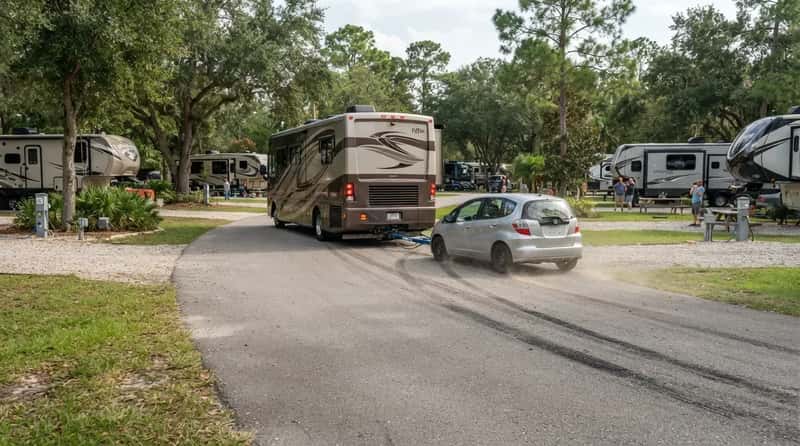 #4 - Forgetting to Unhook the Tow Vehicle (Image Credits: Gemini)