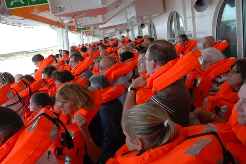 9. They get the muster drill out of the way early (mark6mauno, Flickr, CC BY 2.0)