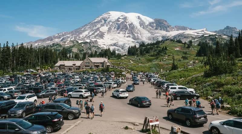 #9 - Mount Rainier: Timed Entry Is Gone, but the Parking Isn't (Image Credits: Gemini)