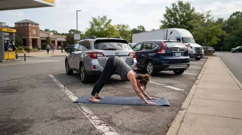 #23 - Full Yoga Flows in the Parking Lot (Image Credits: Gemini)