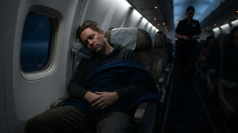 #10 - The Sleeper Who Doesn't Move for the Entire Flight (Image Credits: Gemini)