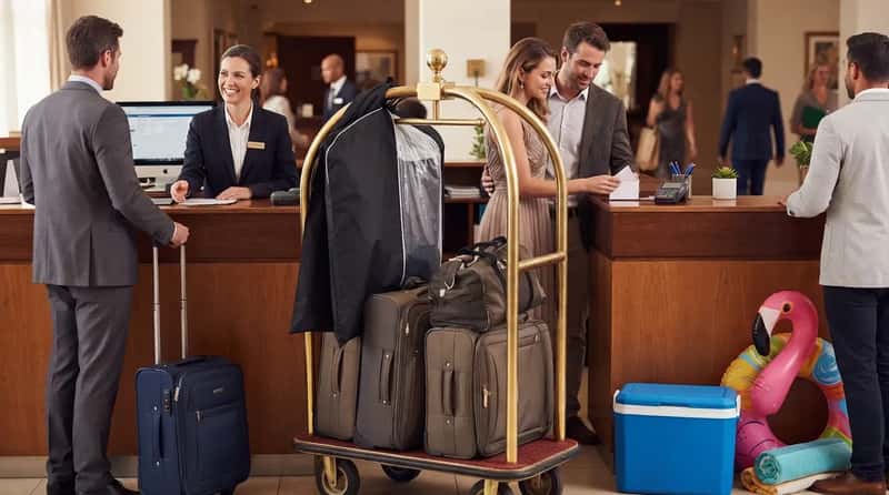 #10 - Your Suitcases Are Telling the Desk Why You're Really Here (Image Credits: Gemini)