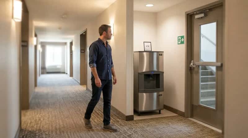 12. Locate the Nearest Ice Machine and Stairwell (Image Credits: Gemini)