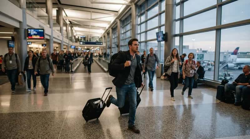 15. Booking a layover that looks efficient but isn't (Image Credits: Gemini)