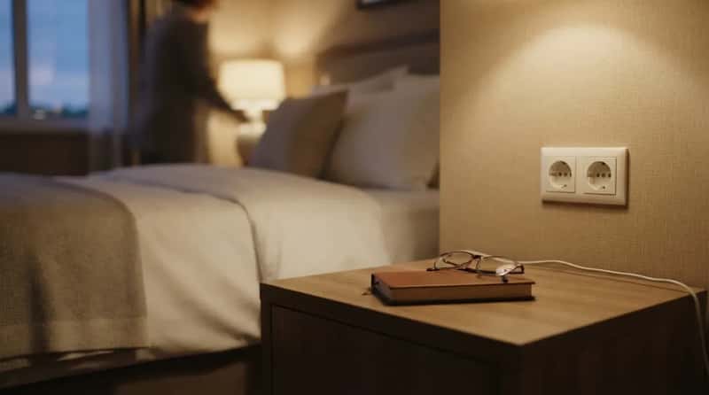 #6 - The Outlet Closest to the Bed Cleared and Left Open (Image Credits: Gemini)