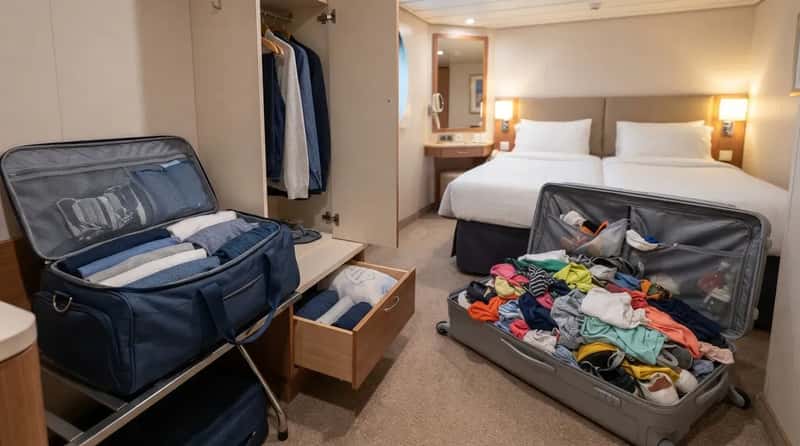 #4 - Veterans Pack Half as Much, Because Closets Are Tiny and Laundry Exists (Image Credits: Gemini)