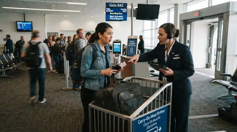 #4 - Booking Basic Economy and Assuming Carry-On Is Included (Image Credits: Gemini)