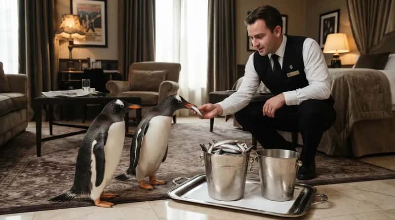 #11 - Buckets of Fish for a Rock Star's Pet Penguins (Image Credits: Gemini)