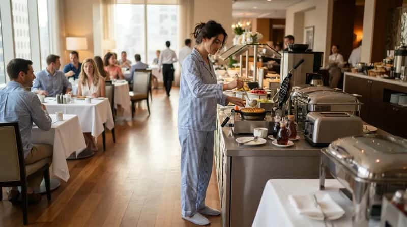 #26 - Showing Up in Pajamas and Calling It "Hotel Casual" (Image Credits: Gemini)