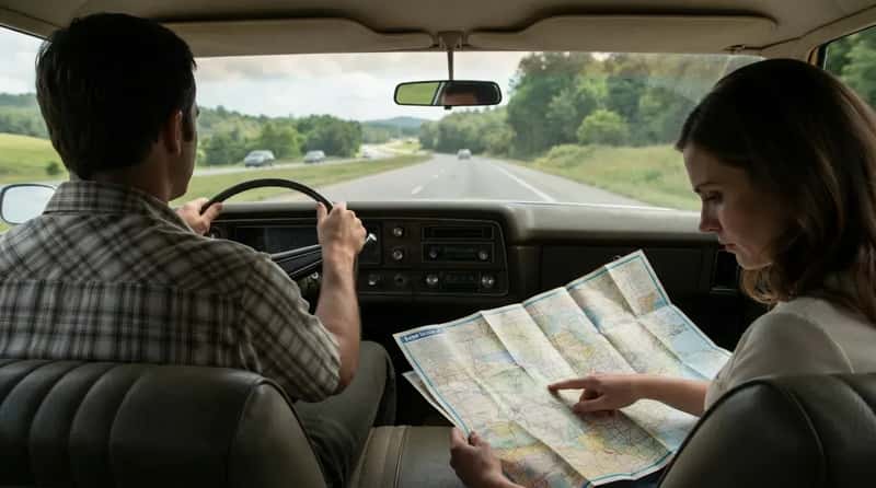 #16 - Paper Maps Unfolded Across Dad's Lap (Image Credits: Gemini)