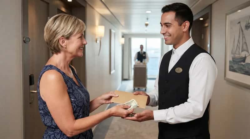 #3 - Daily Gratuities That Other Cruise Lines Fold Into the Fare (Image Credits: Gemini)