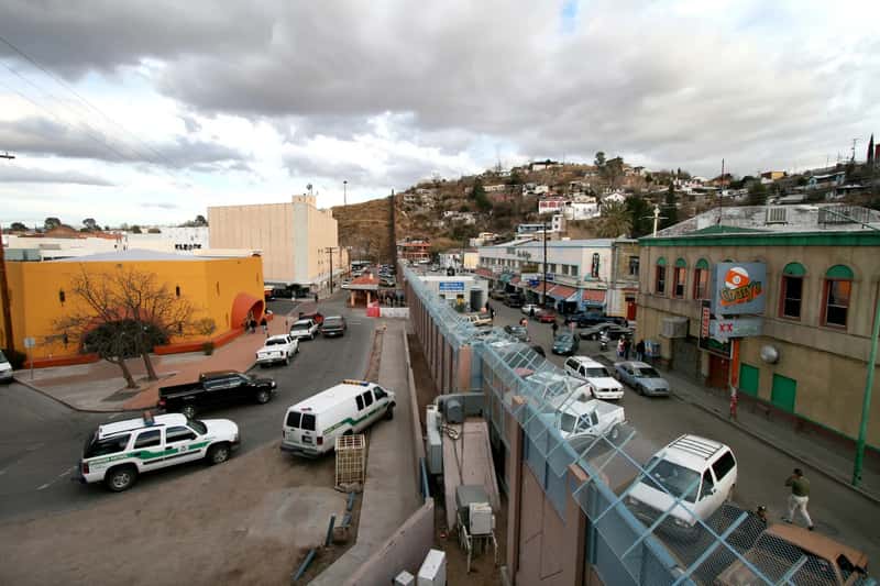 A National Decline With Uneven Ground (US-Mexico barrier at Nogales, Public domain)